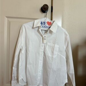 Talbots Women's Classic White Button Down Shirt